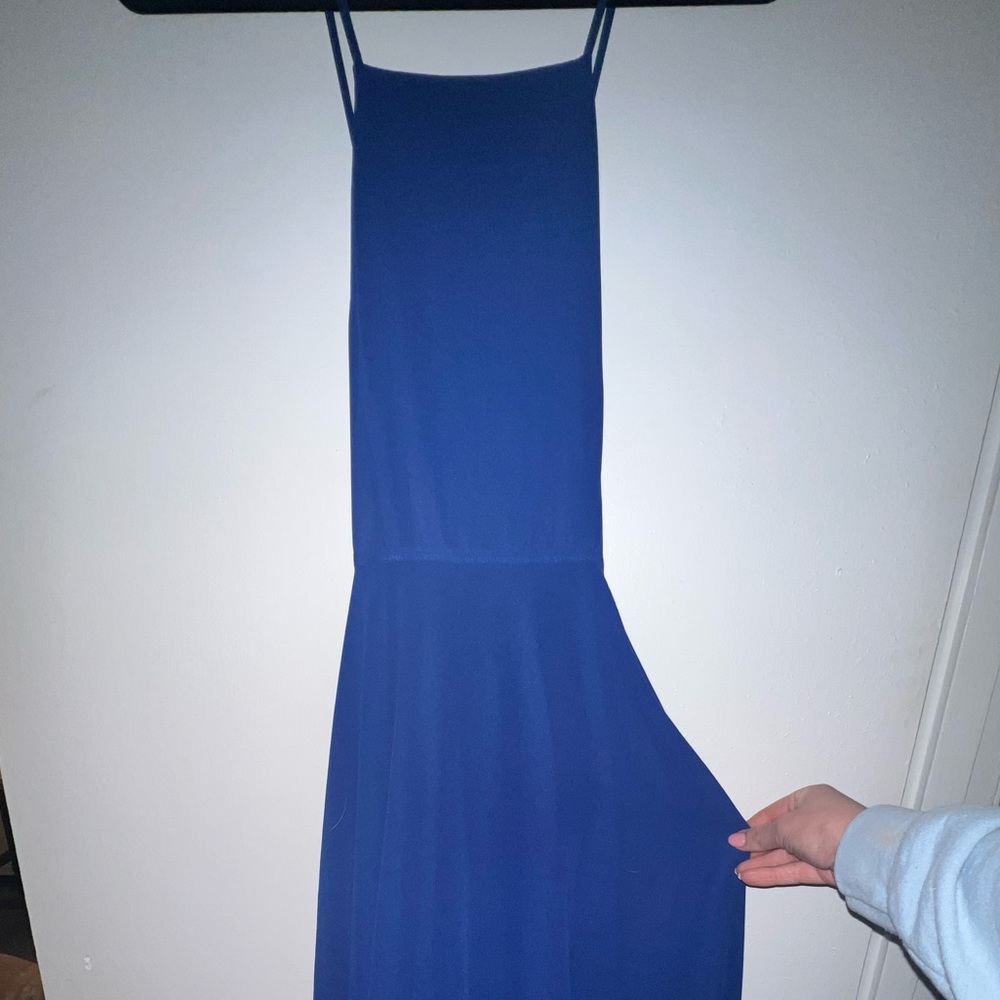 Lulus blue chiffon maxi dress